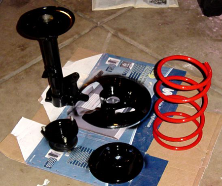 Painted chassis parts